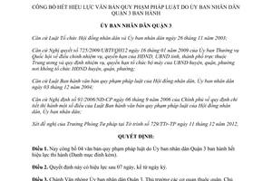 Quyết định 03/2012/QĐ-UBND công bố hết hiệu lực văn bản quy phạm pháp luật