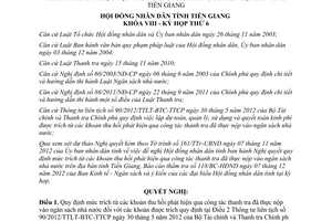 Nghị quyết 42/2012/NQ-HĐND mức trích từ khoản thu hồi phát hiện qua công tác