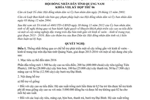 Nghị quyết 66/2012/NQ-HĐND cơ chế hỗ trợ phát triển cây trồng