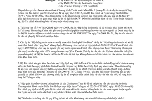 Công văn 1229/BTC-QLN năm 2013 triển khai dự án Thoát nước Miền Bắc II