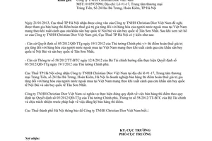 Công văn 1737/CT-KK&KTT công nhận doanh nghiệp bán hàng thí điểm hoàn thuế GTGT