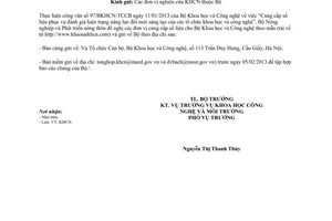 Công văn 829/BNN-KHCN cung cấp số liệu đánh giá hiện trạng năng lực đổi mới