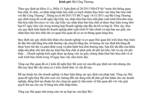 Công văn 620/TCHQ-GSQL năm 2013 Giấy xác nhận khai báo hóa chất