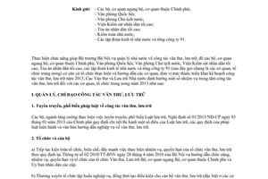 Công văn 66/VTLTNN-NVTW phương hướng nhiệm vụ công tác văn thư lưu trữ năm 2013