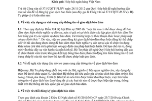 Công văn 01/BTP-ĐMDN năm 2014 hướng dẫn giao dịch bảo đảm