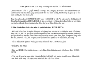 Công văn 102/BHXH-THU điều chỉnh thông tin cá nhân và quá trình đóng BHXH