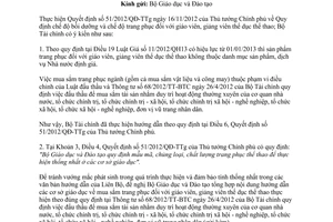 Công văn 683/BTC-HCSN chế độ trang phục giáo viên giảng viên thể dục thể thao