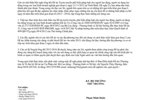 Công văn 113/LĐTBXH-PC triển khai Đề án 31 giai đoạn II