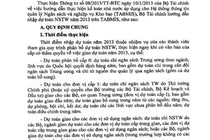 Công văn 814/BTC-KBNN hướng dẫn thực hiện kế toán dự toán ngân sách trung ương