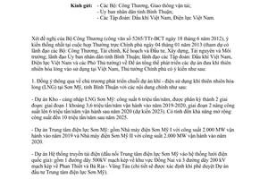 Công văn 138/TTg-KTN Đề án phát triển dự án sử dụng khí thiên nhiên hóa lỏng