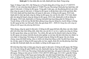 Công văn 212/BTTTT-TTĐN công tác thông tin đối ngoại năm 2013 Bộ Thông tin Truyền thông