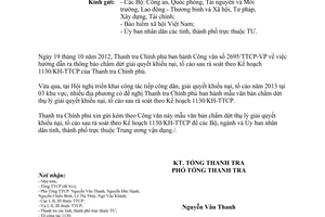 Công văn 171/TTCP-VP 2013 mẫu Văn bản