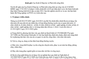 Công văn 497/BNN-TC phạm vi điều chỉnh Thông tư 68/2012/TT-BTC