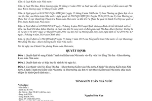 Quyết định 01/QĐ-KTNN bổ sung ủy viên Hội đồng Thi đua Khen thưởng Kiểm toán Nhà nước 2013