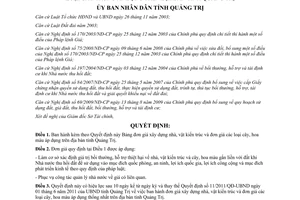 Quyết định 01/2013/QĐ-UBND đơn giá xây dựng nhà vật kiến trúc cây hoa màu