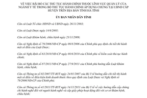 Quyết định 01/2013/QĐ-UBND bãi bỏ thủ tục hành chính thuộc lĩnh vực quản lý