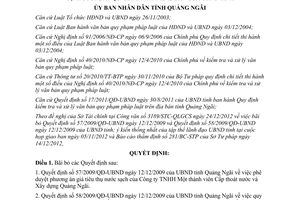 Quyết định 01/2013/QĐ-UBND bãi bỏ Quyết định 57/2009/QĐ-UBND và 58/2009/QĐ-UBND