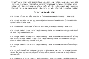 Quyết định 01/2013/QĐ-UBND mức thu phí đấu giá tài sản phí tham gia đấu giá
