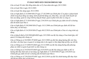 Quyết định 01/2013/QĐ-UBND Quy chế quản lý sử dụng nhà chung cư Thành phố Hà Nội