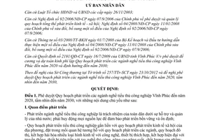 Quyết định 26/QĐ-UBND 2013 Quy hoạch tiểu thủ công nghiệp Vĩnh Phúc 2020 2030