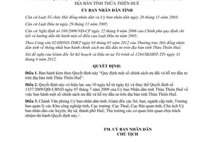 Quyết định 01/2013/QĐ-UBND Quy định chính sách ưu đãi hỗ trợ đầu tư