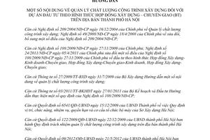 Hướng dẫn 92/HD-SXD hướng dẫn Quản lý chất lượng công trình xây dựng