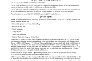 Quyết định 02/2013/QĐ-UBND hỗ trợ kinh phí hoạt động chi hội ấp tỉnh Long An