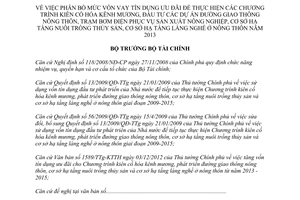 Quyết định 48/QĐ-BTC năm 2013 phân bổ mức vốn vay tín dụng ưu đãi để thực hiện C