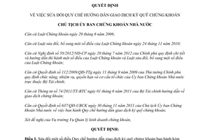 Quyết định 09/QĐ-UBCK năm 2013 sửa đổi Quy chế hướng dẫn giao dịch ký quỹ chứng