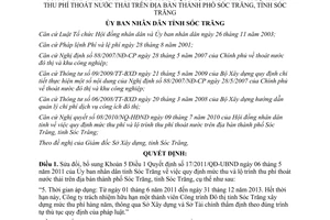 Quyết định 01/2013/QĐ-UBND sửa đổi mức thu lộ trình thu phí thoát nước thải