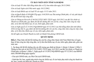 Quyết định 04/2013/QĐ-UBND bồi dưỡng cán bộ công chức tiếp dân xử lý khiếu nại Nam Định