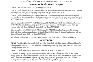 Quyết định 03/2013/QĐ-UBND hỗ trợ đầu tư 85 xã thị trấn xây dựng xây dựng nông thôn mới