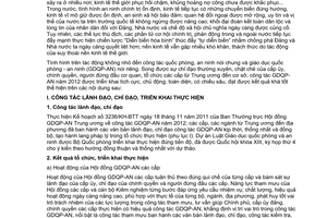 Báo cáo 06/BC-HĐGDQPANTW kết quả thực hiện công tác giáo dục quốc phòngan ninh