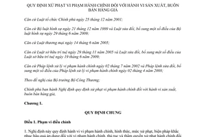 Nghị định 08/2013/NĐ-CP quy định xử phạt vi phạm hành chính đối với hành vi