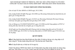 Quyết định 145/2013/QĐ-UBND Quy định trình tự thủ tục xét công nhận và tổ chức