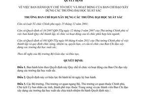 Quyết định 05/QĐ-BCĐXDĐHXS năm 2013 Quy chế tổ chức và hoạt động Ban Chỉ đạo