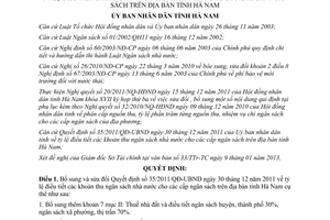 Quyết định 05/2013/QĐ-UBND sửa đổi tỷ lệ điều tiết khoản thu ngân sách nhà nước