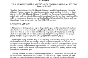 Kế hoạch số 07/KH-UBQG-BCA năm 2013 Chương trình mục tiêu quốc gia phòng chống ma túy