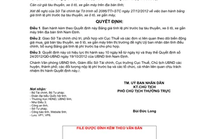 Quyết định 07/2013/QĐ-UBND giá tính lệ phí trước bạ tàu thuyền ô tô Nam Định