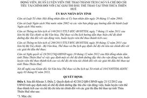 Quyết định 02/2013/QĐ-UBND sửa đổi quy định chế độ dinh dưỡng đặc thù vận động