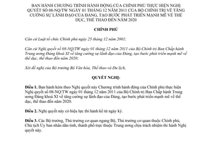 Nghị quyết 16/NQ-CP năm 2013 Chương trình hành động thực hiện Nghị quyết 08-NQ