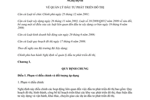 Nghị định 11/2013/NĐ-CP quản lý đầu tư phát triển đô thị