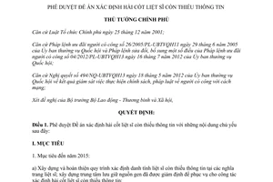 Quyết định 150/QĐ-TTg năm 2013 phê duyệt Đề án xác định hài cốt liệt sĩ