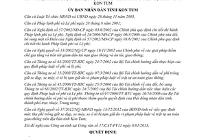 Quyết định 02/2013/QĐ-UBND phí trông giữ xe bị tạm giữ do vi phạm Kon Tum