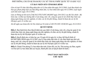 Quyết định 02/2013/QĐ-UBND mức chi xây dựng ngân hàng câu trắc nghiệm phổ thông Olympic quốc tế Hòa Bình