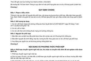 Thông tư 02/2013/TT-BYT việc phối hợp giữa cơ sở y tế trong quản lý bệnh lao