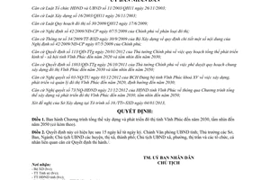 Quyết định 108/QĐ-UBND 2013 Chương trình xây dựng phát triển đô thị Vĩnh Phúc đến 2030 tầm nhìn 2050