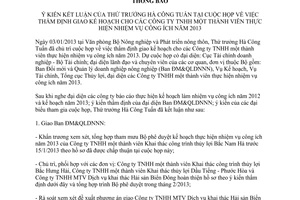 Thông báo 279/TB-BNN-ĐMDN ý kiến Kết luận của Thứ trưởng Hà Công Tuấn