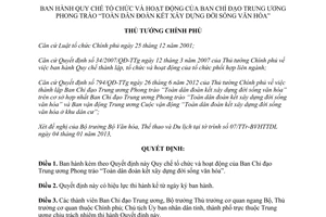 Quyết định 159/QĐ-TTg năm 2013 Quy chế tổ chức và hoạt động của Ban Chỉ đạo