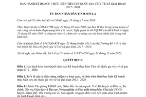 Quyết định 112/QĐ-UBND 2013 Kế hoạch thực hiện tiêu chí quốc gia y tế xã Sơn La